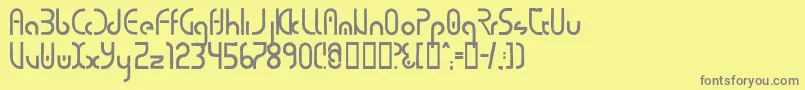 Purecirc Font – Gray Fonts on Yellow Background