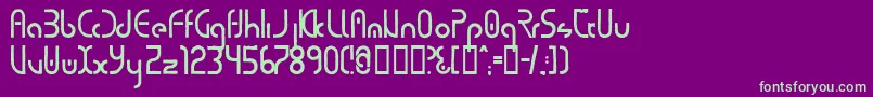 Purecirc-fontti – vihreät fontit violetilla taustalla