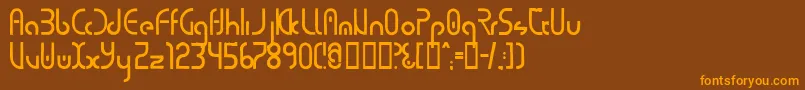 Purecirc Font – Orange Fonts on Brown Background