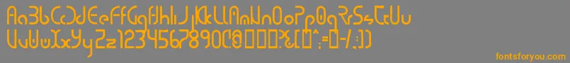 Purecirc Font – Orange Fonts on Gray Background