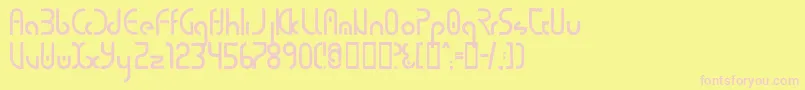 Purecirc-fontti – vaaleanpunaiset fontit keltaisella taustalla