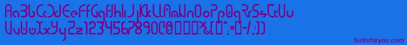 Purecirc Font – Purple Fonts on Blue Background