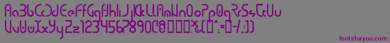 フォントPurecirc – 紫色のフォント、灰色の背景