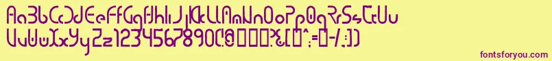 Шрифт Purecirc – фиолетовые шрифты на жёлтом фоне