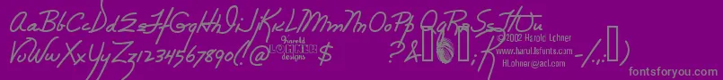 Rebecca Font – Gray Fonts on Purple Background