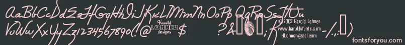 Rebecca Font – Pink Fonts on Black Background