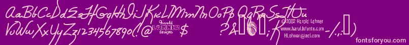 Rebecca Font – Pink Fonts on Purple Background