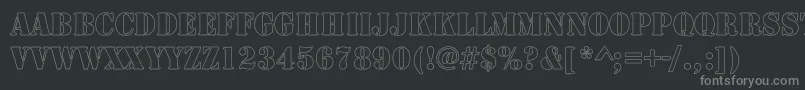ArmyHollow Font – Gray Fonts on Black Background