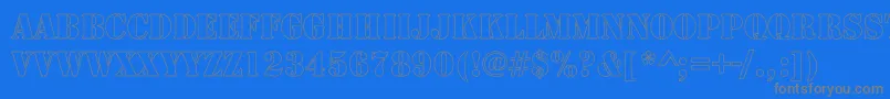 Шрифт ArmyHollow – серые шрифты на синем фоне