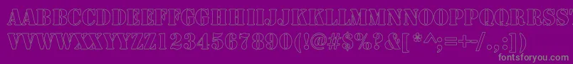 ArmyHollow-Schriftart – Graue Schriften auf violettem Hintergrund