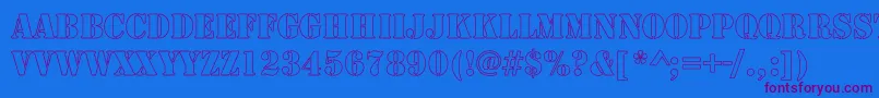 ArmyHollow-Schriftart – Violette Schriften auf blauem Hintergrund