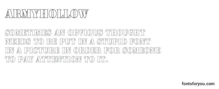 ArmyHollow Font