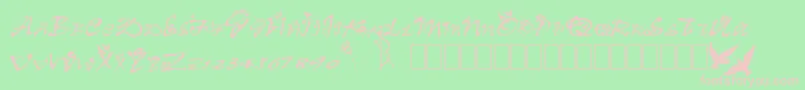 Clb.Valentine Font – Pink Fonts on Green Background