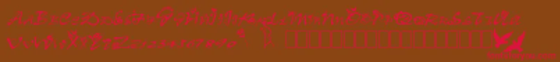 Clb.Valentine Font – Red Fonts on Brown Background