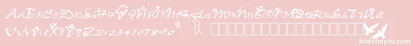 Clb.Valentine Font – White Fonts on Pink Background