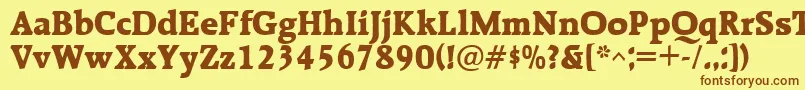 RalentaBold Font – Brown Fonts on Yellow Background