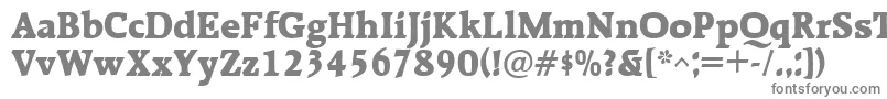 RalentaBold-fontti – harmaat kirjasimet valkoisella taustalla