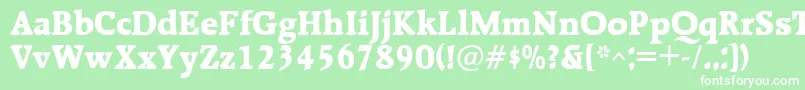 フォントRalentaBold – 緑の背景に白い文字