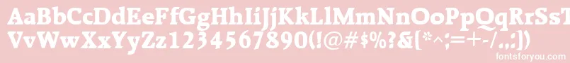 RalentaBold Font – White Fonts on Pink Background