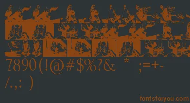 KarynaFont font – Brown Fonts On Black Background
