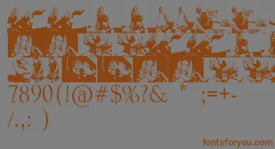 KarynaFont font – Brown Fonts On Gray Background