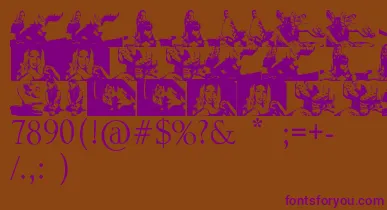 KarynaFont font – Purple Fonts On Brown Background