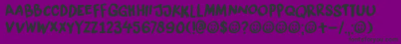 DkLiquidEmbrace Font – Black Fonts on Purple Background