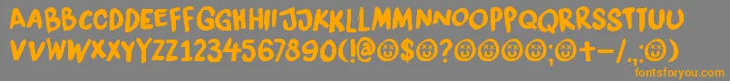 DkLiquidEmbrace Font – Orange Fonts on Gray Background
