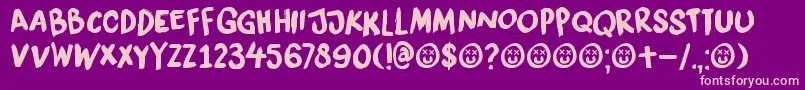 DkLiquidEmbrace Font – Pink Fonts on Purple Background