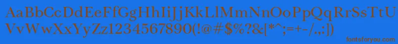 TrystRegular Font – Brown Fonts on Blue Background