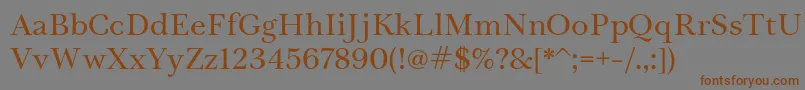 TrystRegular Font – Brown Fonts on Gray Background