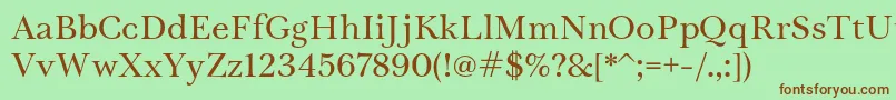 TrystRegular Font – Brown Fonts on Green Background