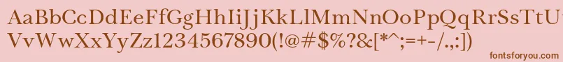TrystRegular Font – Brown Fonts on Pink Background