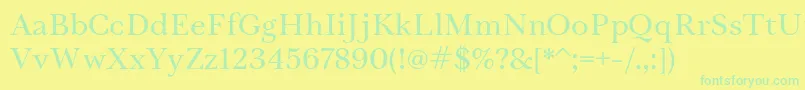 TrystRegular Font – Green Fonts on Yellow Background