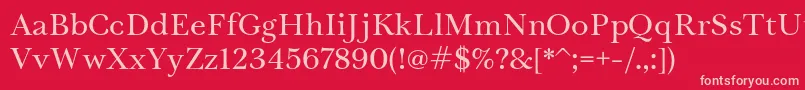 TrystRegular Font – Pink Fonts on Red Background