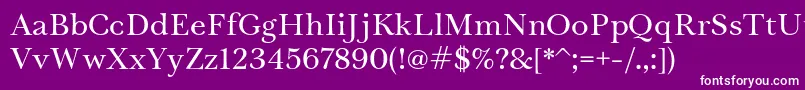 TrystRegular-Schriftart – Weiße Schriften auf violettem Hintergrund