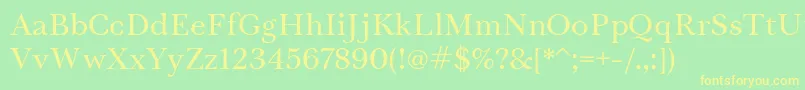 TrystRegular Font – Yellow Fonts on Green Background
