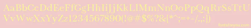 TrystRegular Font – Yellow Fonts on Pink Background