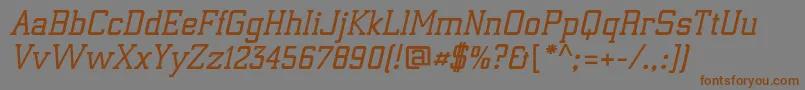 ElectrumadfexpBoldoblique Font – Brown Fonts on Gray Background