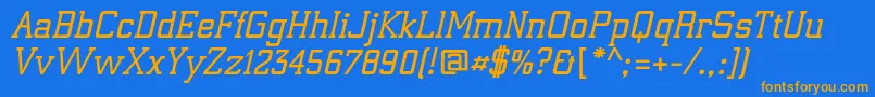 ElectrumadfexpBoldoblique Font – Orange Fonts on Blue Background