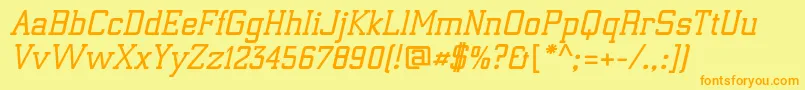 ElectrumadfexpBoldoblique Font – Orange Fonts on Yellow Background