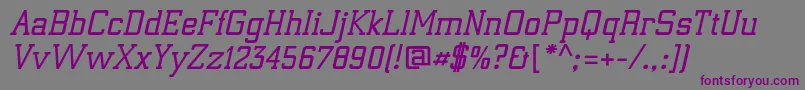 ElectrumadfexpBoldoblique Font – Purple Fonts on Gray Background
