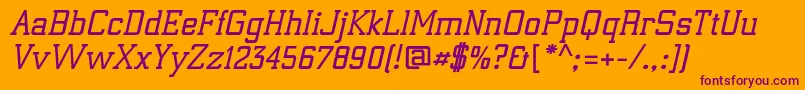 ElectrumadfexpBoldoblique Font – Purple Fonts on Orange Background