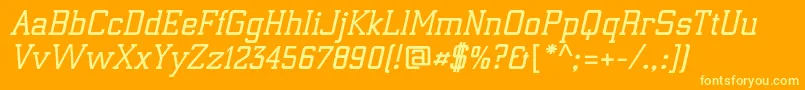 ElectrumadfexpBoldoblique Font – Yellow Fonts on Orange Background