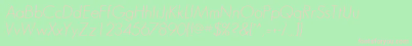 BouganSsiItalic Font – Pink Fonts on Green Background