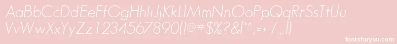 BouganSsiItalic Font – White Fonts on Pink Background