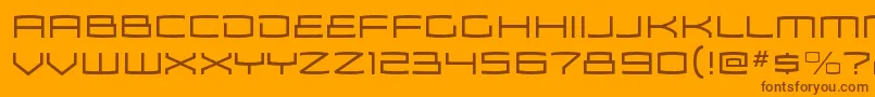 Police ZosmaltRegular – polices brunes sur fond orange