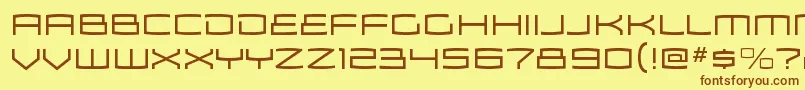 Fonte ZosmaltRegular – fontes marrons em um fundo amarelo