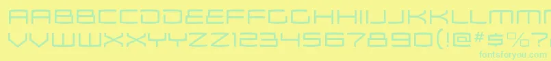 Fonte ZosmaltRegular – fontes verdes em um fundo amarelo