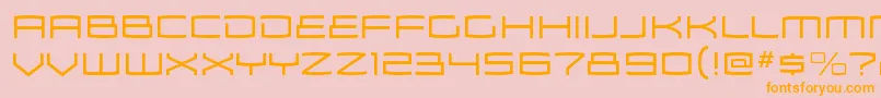 ZosmaltRegular-Schriftart – Orangefarbene Schriften auf rosa Hintergrund